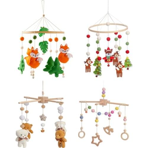 Baby Toys 0-12 Months Crib Mobile Bed Bell Rattles Educational Toy for Newborns Animals Hanging Infant Crib Spiral Stroller Toy