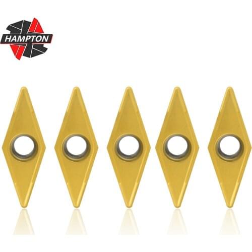 Hampton VBMT160404 Milling Turning Tool 5pcs Carbide Inserts Cutting Blade For Steel CNC Turning Tool Lathe Tools