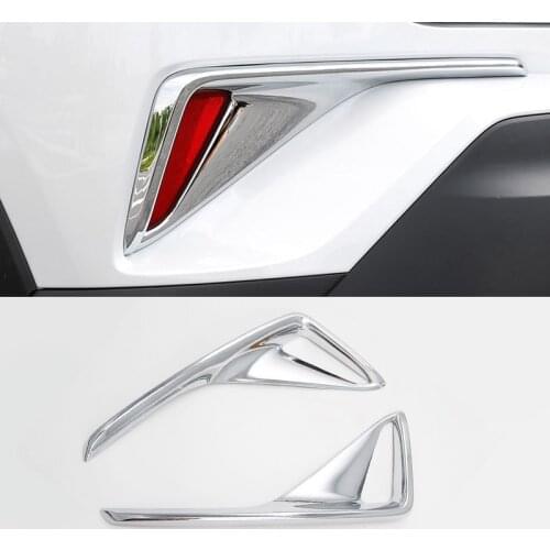 For Toyota C-HR CHR chrome accessories Rear Fog Light frame Cover Trims ABS Chromium Styling Exterior decoration 2017-2019