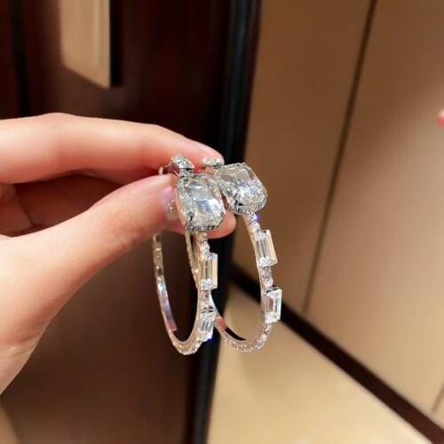 Summer new style personality creative big circle earrings luxury fashion casual dance party earrings for women holiday gifts