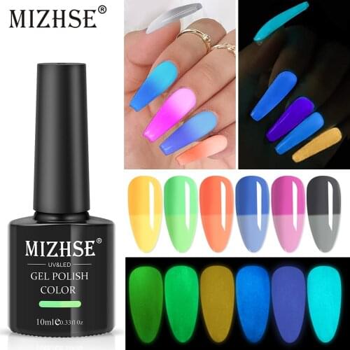 MIZHSE 7ML Thermo Color Changing Gel Nail Polish Varnish Soak Off UV LED Gel Varnish Temperature Color Change Gel Nail Art