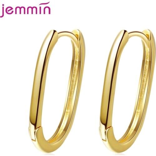 Trendy Simple 925 Sterling Silver Circle Hoop Earrings Polish Sweet Delicate Earrings Jewelry For Women Birthday Gift