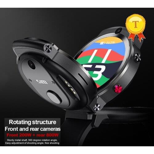 Newest 4G Andriod Smart Watch Men 8.0MP rotating Camera Fitness Tracker Waterproof Wifi GPS Smartwatch for ios android phones