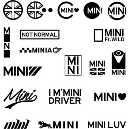 Car Exterior Window Door Stickers Decal Car Accessories for BNW Mini One Cooper S JCW F54 F55 F56 F60 R55 R56 R60 R61 Countryman