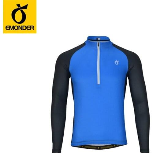 New Half zipper Long Sleeve Cycling Jersey MTB Bike Clothing Wear Autumn Bicycle Clothes Cycling Clothing EMONDER 3 colors