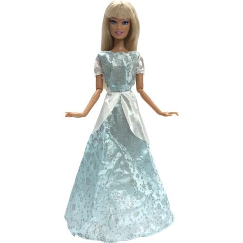 NK One Set Princess Doll Dress Similar Fairy Tale Cinderella Wedding Dress Gown Party Outfit For Barbie Doll Best Girls' Gift 06