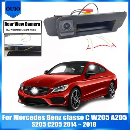 HD Rear View Parking Camera For Mercedes Benz classe C W205 A205 S205 C205 2014 ~ 2018 CCD Night Backup Reversing Camera Trunk