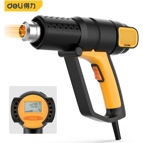 Deli Digital Display Temperature Regulating Hot Air Gun Power Tools Hand Tools Industrial Manufacturing Multi-functional