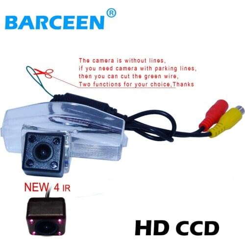 Wire original car reversing camera with hd ccd image sensor auto glass lens material use for Mazda 2/3 208/2009/2011