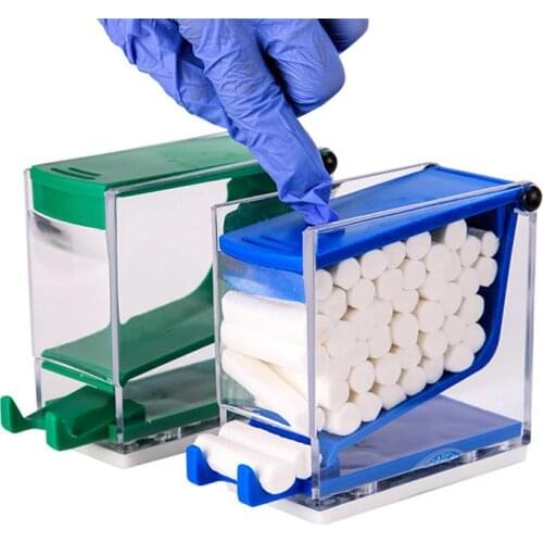 Dental Press Type Cotton Roll Box Oral Cotton Roll Storage Box