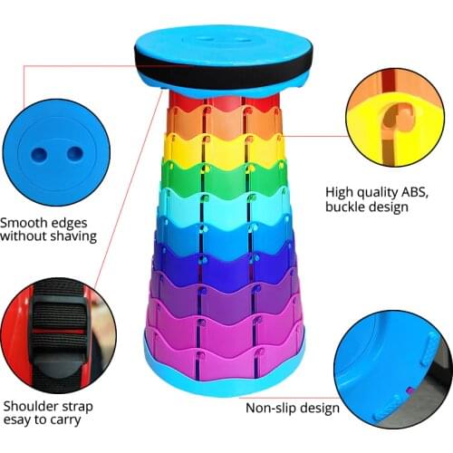 Camping Stool for Fishing Hiking Activities Portable Folding Stool Collapsible Travel Stool