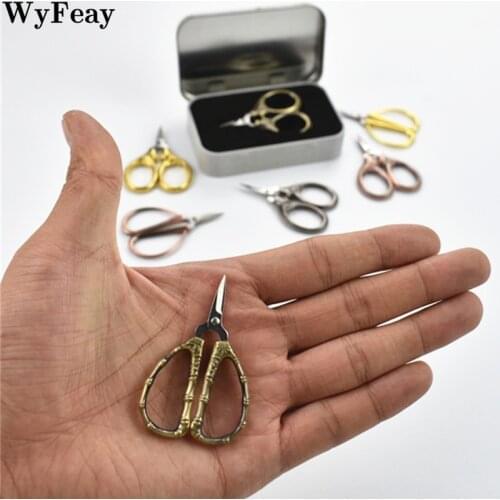 6cm Super Small Scissor Mini Scissors Retro Pocket Antique Thread Cutter Vintage DIY Embroidery Cross Stitch Sewing Gold Shears