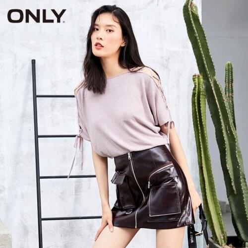 ONLY Early Winter New Western style Bright Silk Loose Hollowed Out Sweater|119324543