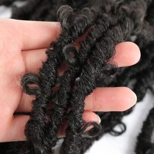 Butterfly Locs Passion Twist Hair Crochet Braid Hair 12Inches Pre-Looped Goddess Faux Locs Crochet Braids Hair Products