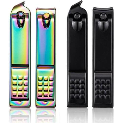 1pc Colorful Black Nail Cutter Stainless Steel Nail Cutting Nail Clipper Machine Professional Nail Trimmer Toe Nail Clipper Nail