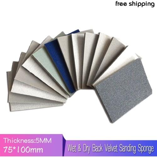 10pcs Wet & Dry Back Velvet Sanding Sponge Disc Sandpaper Self-adhesive 300-3000 Grit Polishing Grinding Tools