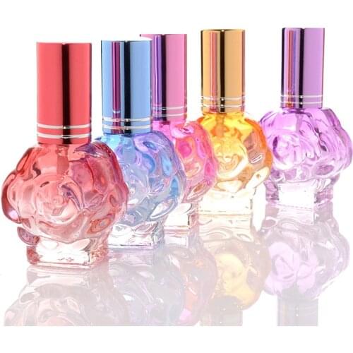 100pcs/lot 10ml Glass Perfume Bottle Portable Empty Refillable Bottle Traveler Spray Atomizer Perfume Bottle