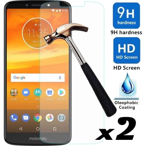 2psc/lot 9H Tempered Glass Screen Protector Ultra Thin Explosion-proof Front Guard Films For Motorola Moto E5 Plus / E5 Supra