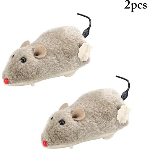 Legendog 2PCS Cat Wind Up Toy Mice Funny Plush Wind Up Racing Mouse Wind Up Cat Interactive Toy For Dog Pet Products