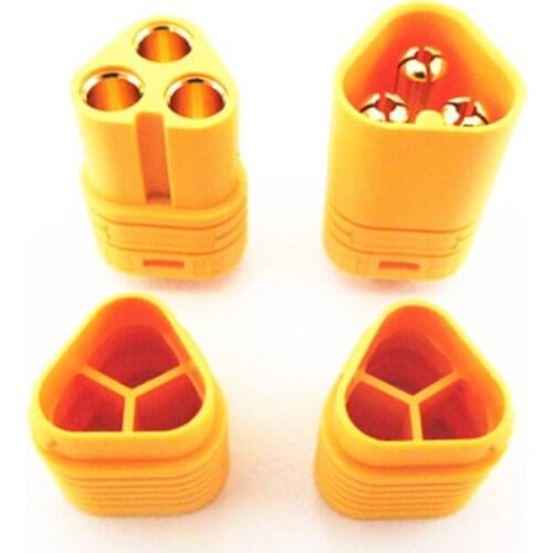 4PCS Male And Female Plug MR60 With Protective Sleeve For Lithium Battery RC Aircraft Drone Vehicle Ship Battery Connector