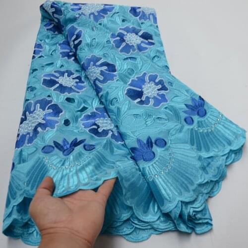 5yards/pc) high quality hand cut African voile lace fabric soft Swiss cotton lace with beautiful embroidery for party CLP231