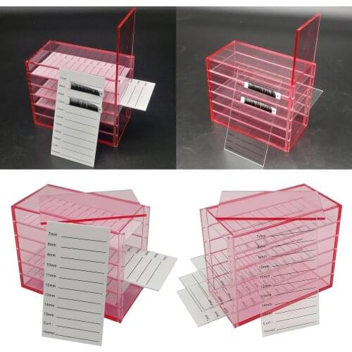 Acrylic 5 Layers Empty Storage Case Box Container Holder False Eyelash Organizer Lash Box Holder Case Tray Holder Container