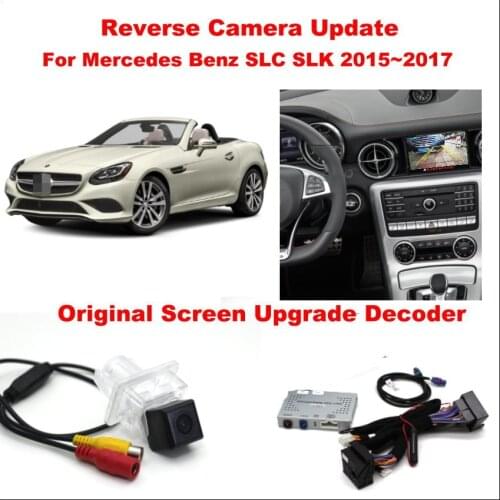 For Mercedes Benz SLC SLK 2015-2017/Original Screen Update System Rear Camera+Reverse Track Image/Digital Decoder