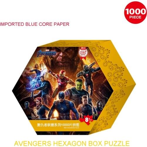Disney Marvel Series 1000 Pieces Mickey Decompression Imported Blue Core Paper Adult Jigsaw Plane Puzzle with Drawings