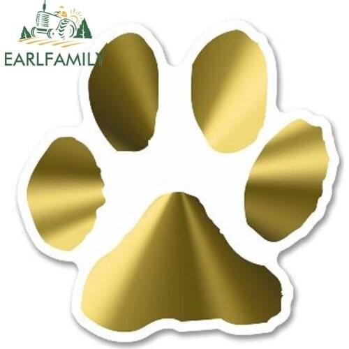 EARLFAMILY 13cm x 13cm Paw Print Vinyl Sticker Funny Animal Paw Decal Reflective Car Sticker Waterproof 3D Car Styling