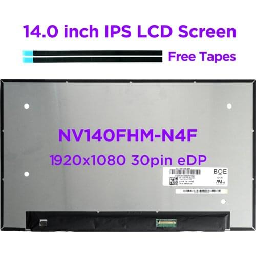 NV140FHM-N4F Fit B140HAN05.6 NV140FHM-N65 LP140WFA-SPM1 LP140WF9-SPD1 N140HCE-G53 14.0 IPS Laptop LCD Screen 1920x1080 30pin eDP