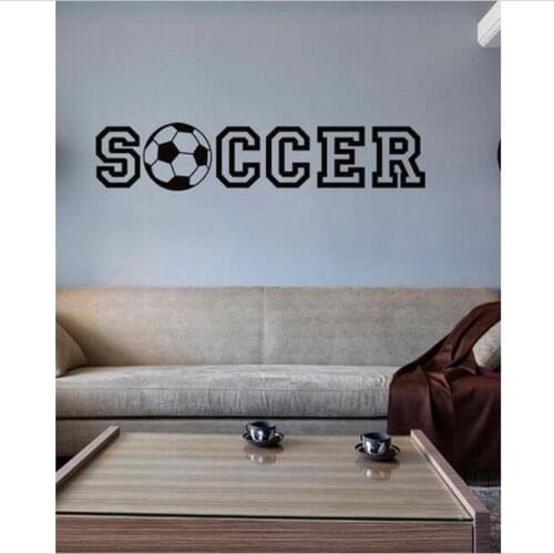 Soccer Football Wall Decals Art Wall Sticker Football player Decal Sport Decoration Mural Home Decoration For Nursery Kids 6952
