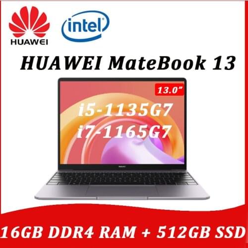 Huawei MateBook 13 2021 laptop i7-1165G7 16GB RAM 512GB SSD 13-inch full-screen notebook computer touch screen Ultrabook