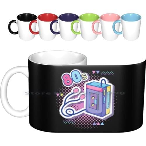 Love The 80s Ceramic Mugs Coffee Cups Milk Tea Mug Love The 80s Retro Vintage 80 80s Fashion Creative Trending Vintage Gift