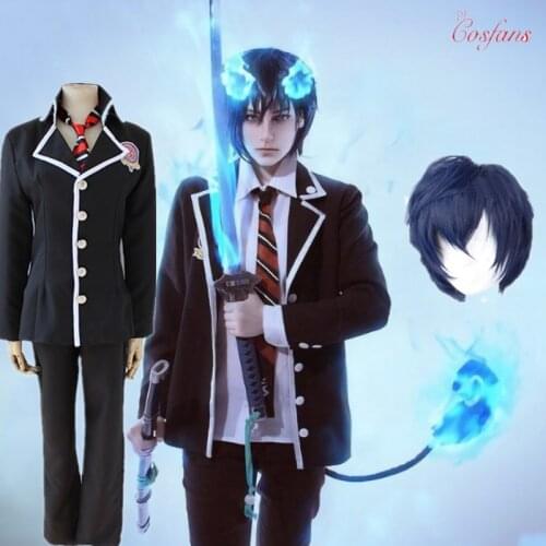 Cosplay costumes rin okumura Cosplay Blue Exorcist Rin Okumura Cosplay Costume School Uniform Men Suits Outfits Rin Okumura suit