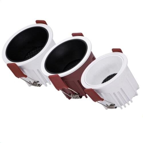 Round Frameless COB dimmable Recessed Downlight 5W 7W 9W 12W 15W 20W LED Ceiling Spot Light for Bedroom Living room Kitchen