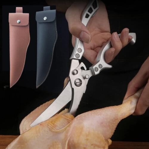 Kitchen Knife Knives Powerful Chicken Bone Knives Scissors Duck Fish Cutter Shears Stainless Steel Cleaver Knife Scissors