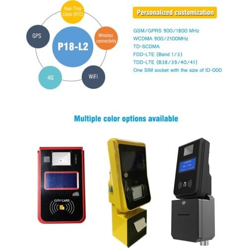 Linux 3.0 System Bus Validator UHF RFID Card Reader with QR Code P18-L2