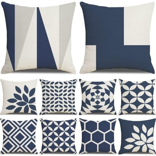 Linen Cushion Cover Luxury Decoration Pillow Case High Quality Printed Hotel Family Sofa Cushion Cover Living Room Throw Pillows