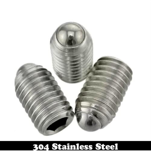M10 M10*16 M10x16 M10*20 M10x20 M10*25 M10x25 304 Stainless Steel Hexagon Hex Socket Position Grub Ball Spring Plunger Set Screw
