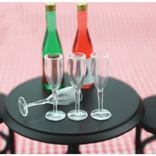 MagiDeal 4pc 1/12 Miniature Mug Mug Wine Glass Dollhouse Tableware Decor