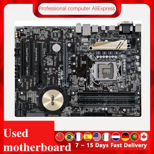 For Asus H170-PRO Original Used Desktop Intel H170 H170M DDR4 Motherboard LGA 1151 i7/i5/i3 USB3.0 SATA3