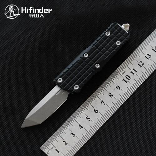 Hifinder Mini knife D2 steel Blade back Aluminium handle Survival EDC outdoor camping Pocket Utility tool hunting knives