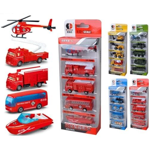 5Pcs KIds Car Model Toy Diecast Mini Engineering Army Car Sliding Vehicle Model Children Toy Gift Educational Toy