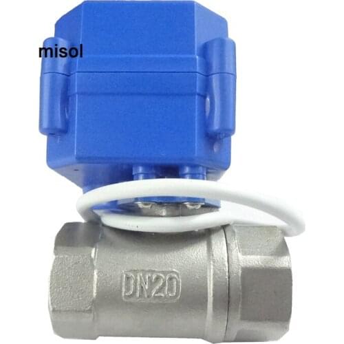 Motorized valve G3/4" DN20 (reduce port) 2 way 12VDC CR01, stainless steel, electrical valve