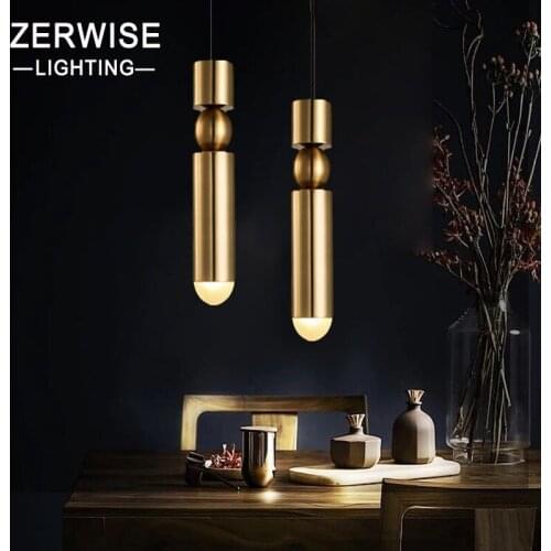 Nodic Golden Chandelier Light Luxury Pendant Lamp Bar Lighting Fixture Modern Style Lustres for Bar Bedroom Hotel Villa
