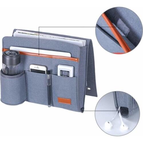 New Felt Solid Storage Bag Flat Type Hanging Little Things Bedside Folding Storage Living Room Bedroom Home Supplies