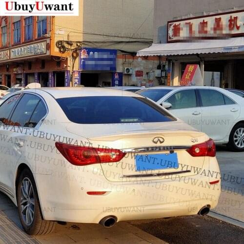 Painted Glossy Black Style Spoiler Roof Spoiler Wing At Reasonable Price For INFINITI Q50 2014-2020 For Infiniti Q50