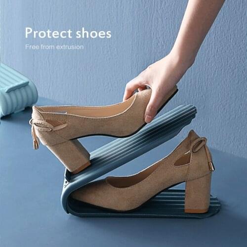 Double Shelf Shoes Organizer Adjustable Cabinet Organizers Adjustable Family Home Dormitory Overshoes Storage Rack Artifact