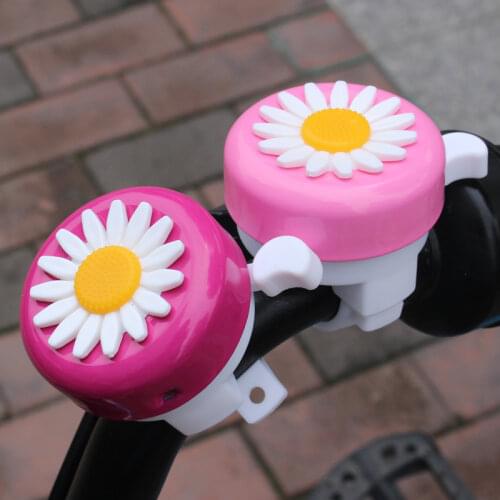 Cute Children Bicycle Bell Ring Colorful Daisy Flower Aluminum Alloy Plastic Kids Safety Cycling Bike Handlebar Alarm Horn Bell