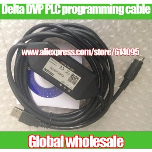 1pcs USBACAB230 USB port for Delta DVP PLC programming cable / PLC communication data download cable for Delta